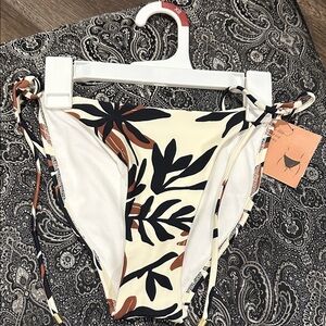 Shade & Shore Leaf Print Bikini Bottom